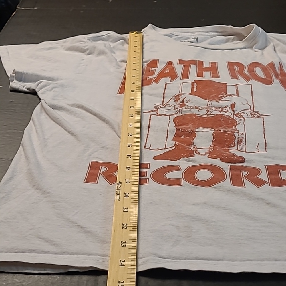 Death Row Records White and Red Graphic T-Shirt Size Large - Picture 7 of 9